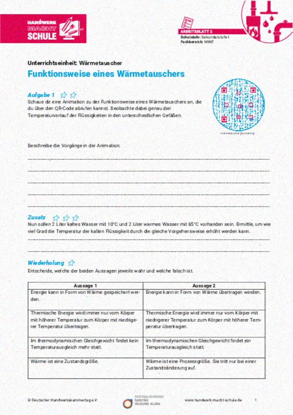 Funktionsweise eines Wärmetauschers