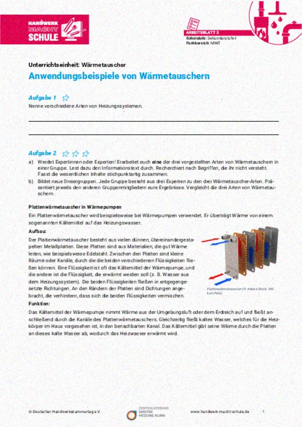 Anwendungsbeispiele von Wärmetauschern