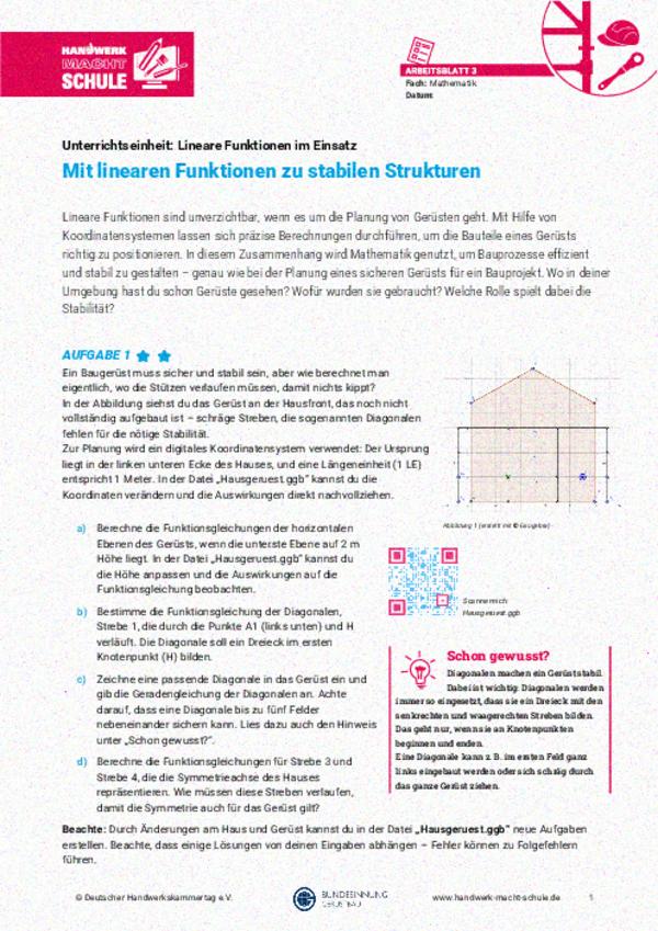 Mit linearen Funktionen zu stabilen Strukturen