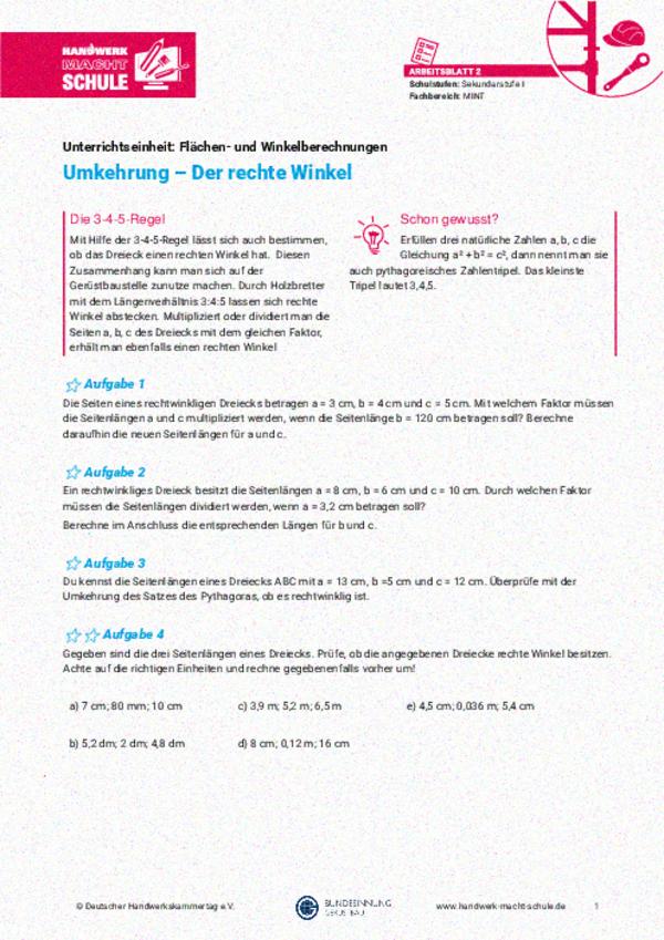 Der rechte Winkel Der rechte Winkel