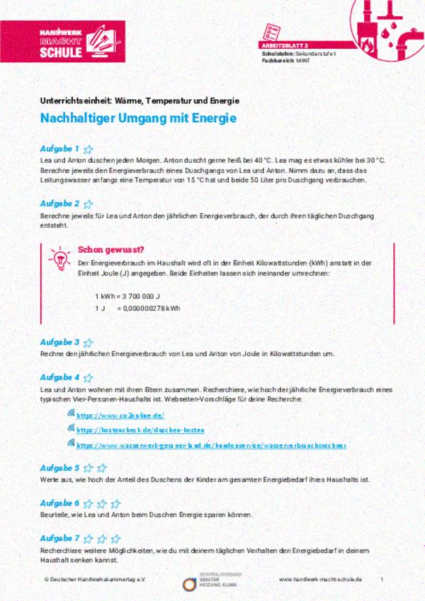 Nachhaltige Warmwasseraufbereitung Nachhaltige Warmwasseraufbereitung