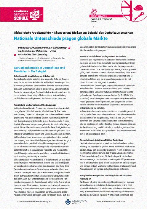 Nationale Unterschiede prägen globale Märkte