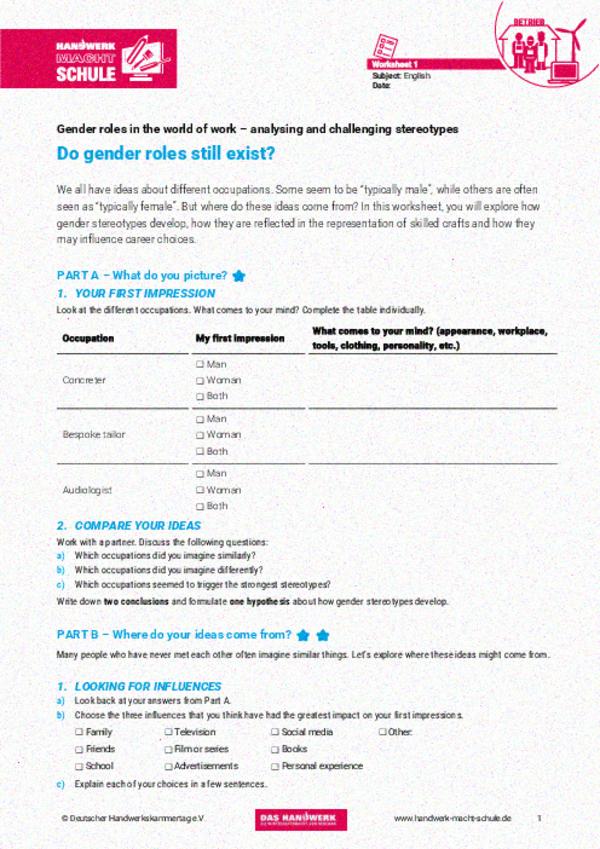 Do gender roles still exist? Do gender roles still exist?
