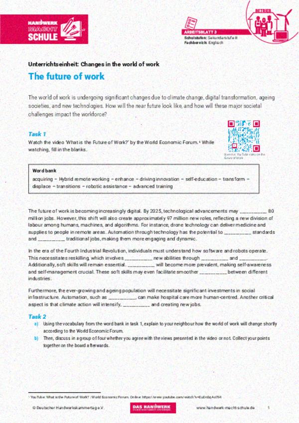 The future of work The future of work
