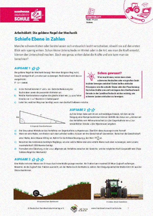 Die goldene Regel der Mechanik