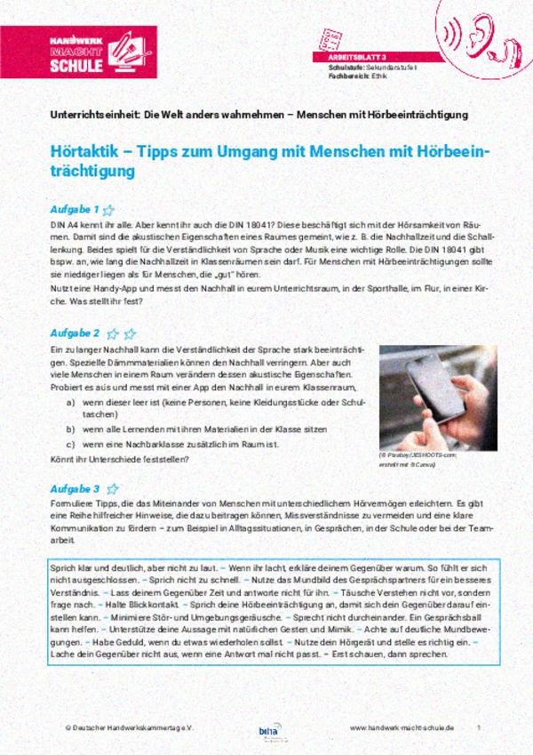 Hörtaktik – Tipps zum Umgang mit Menschen mit Hörbeeinträchtigung