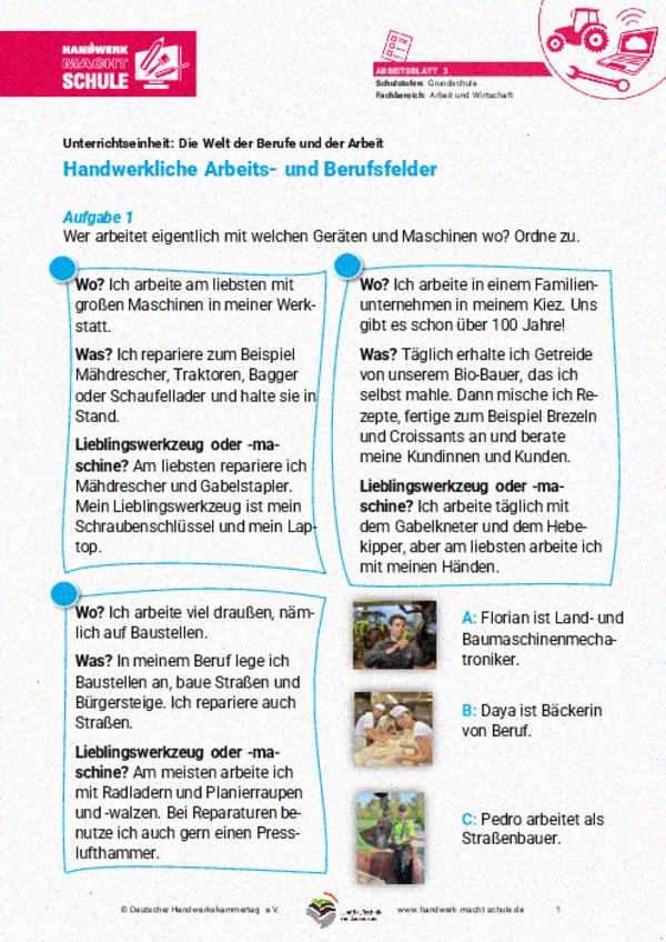 Werkzeuge und Maschinen in bestimmten Berufsfeldern Werkzeuge und Maschinen in bestimmten Berufsfeldern