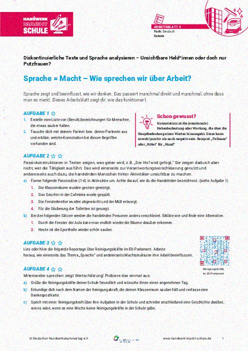 Sprache = Macht – Wie sprechen wir über Arbeit? Sprache = Macht – Wie sprechen wir über Arbeit?