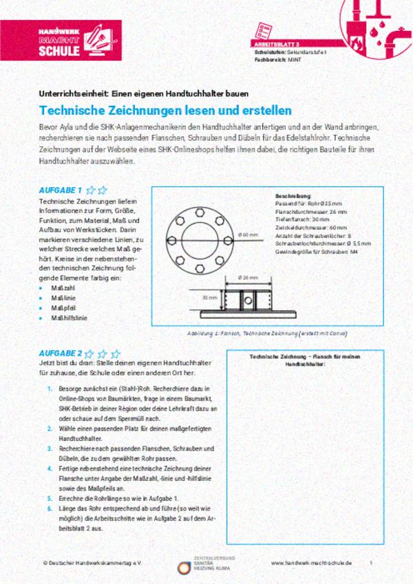 Technische Zeichnungen lesen und erstellen Technische Zeichnungen lesen und erstellen