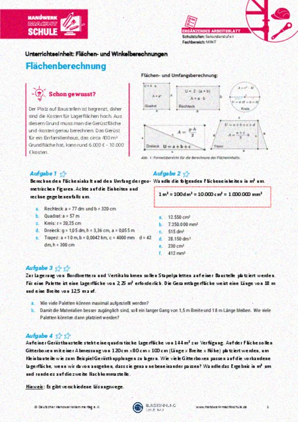 Flächenberechnung Flächenberechnung