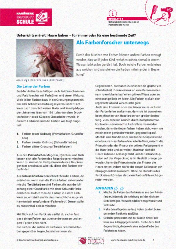 Farbkreis und Mischfarben