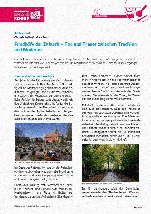 Friedhöfe der Zukunft: Tod und Trauer zwischen Tradition und Moderne