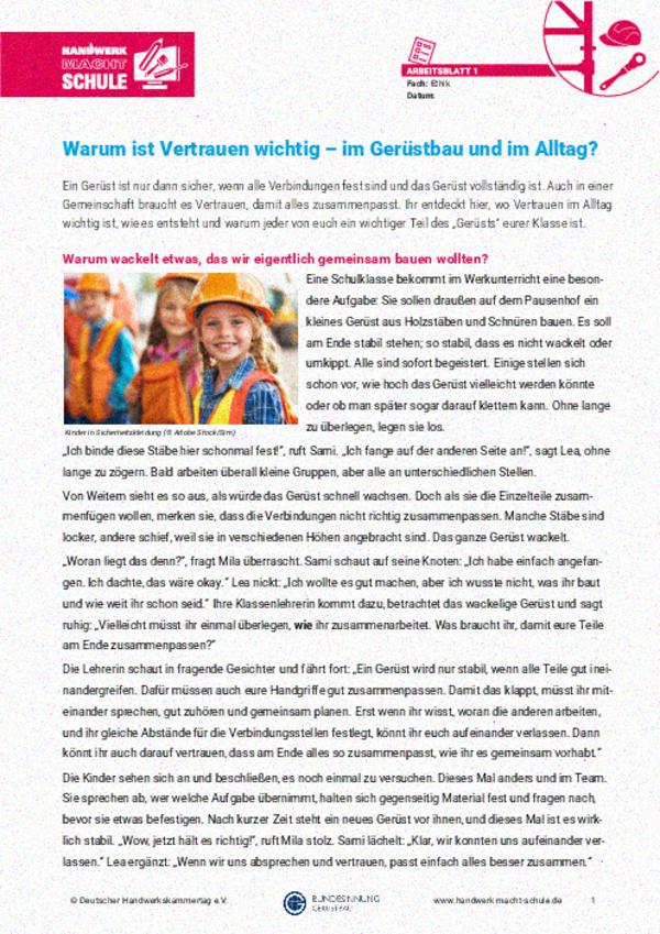 Warum ist Vertrauen wichtig – im Gerüstbau und im Alltag?