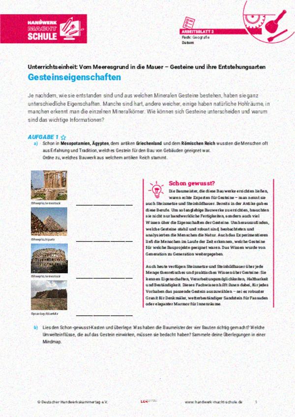 Gesteinseigenschaften