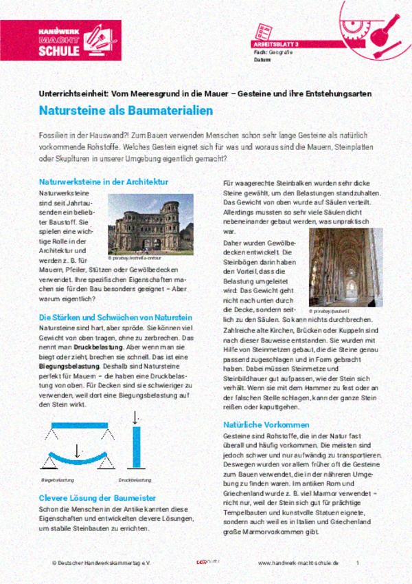 Natursteine als Baumaterialien