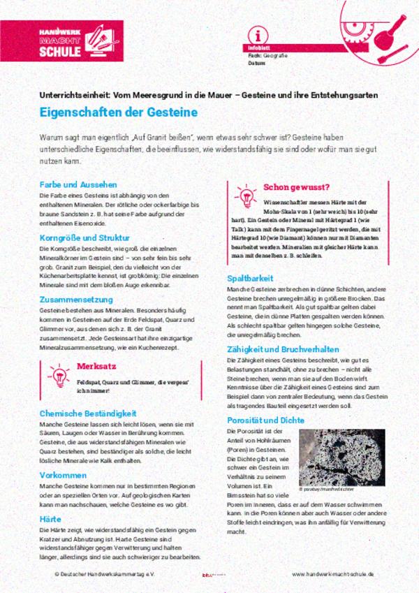 Informationsblatt zu Arbeitsblatt 2