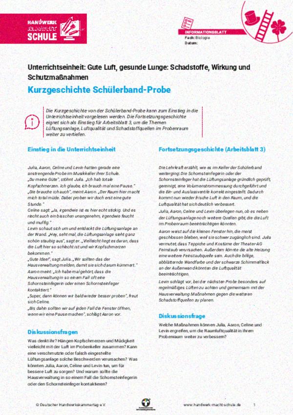 Geschichte zum Unterrichtseinstieg