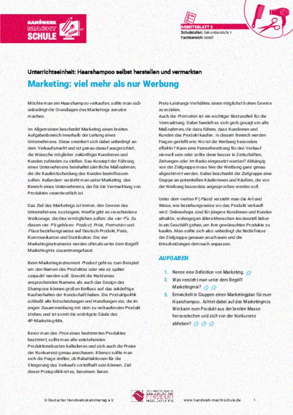 Das selbst hergestellte Haarshampoo vermarkten