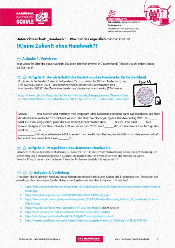 (K)eine Zukunft ohne Handwerk?! (K)eine Zukunft ohne Handwerk?!