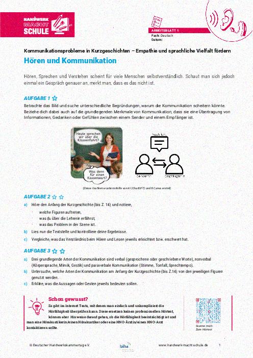 Hören und Kommunikation Hören und Kommunikation