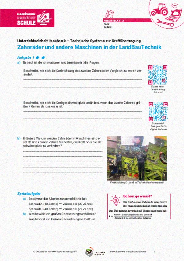 Zahnräder und andere Maschinen in der LandBauTechnik