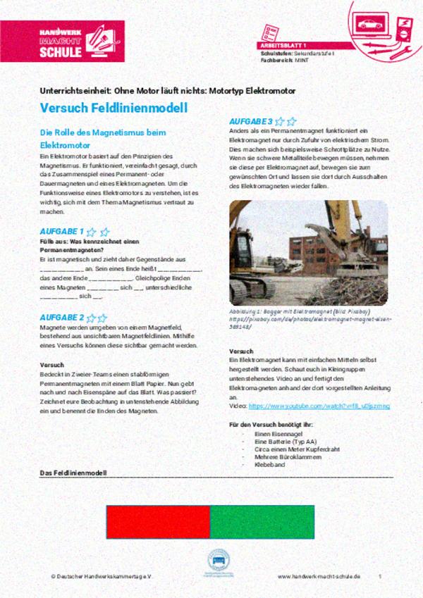 Versuch Feldlinienmodell