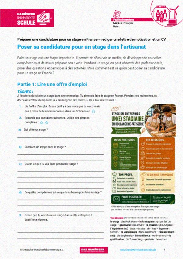Préparer son dossier de candidature Préparer son dossier de candidature