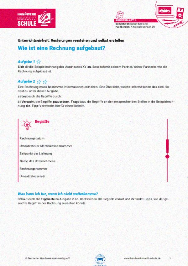 Aufbau einer Rechnung