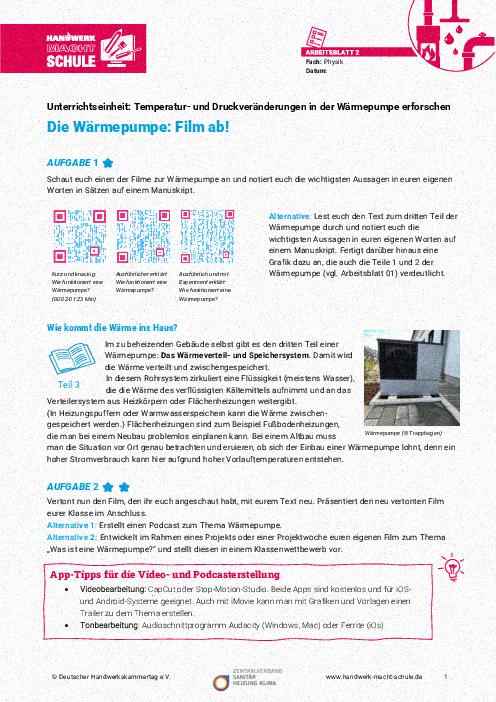 Die Wärmepumpe: Film ab! Die Wärmepumpe: Film ab!
